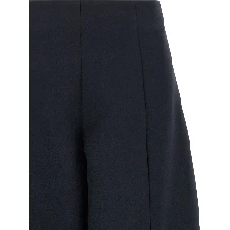 Blue Wool Casual Pants