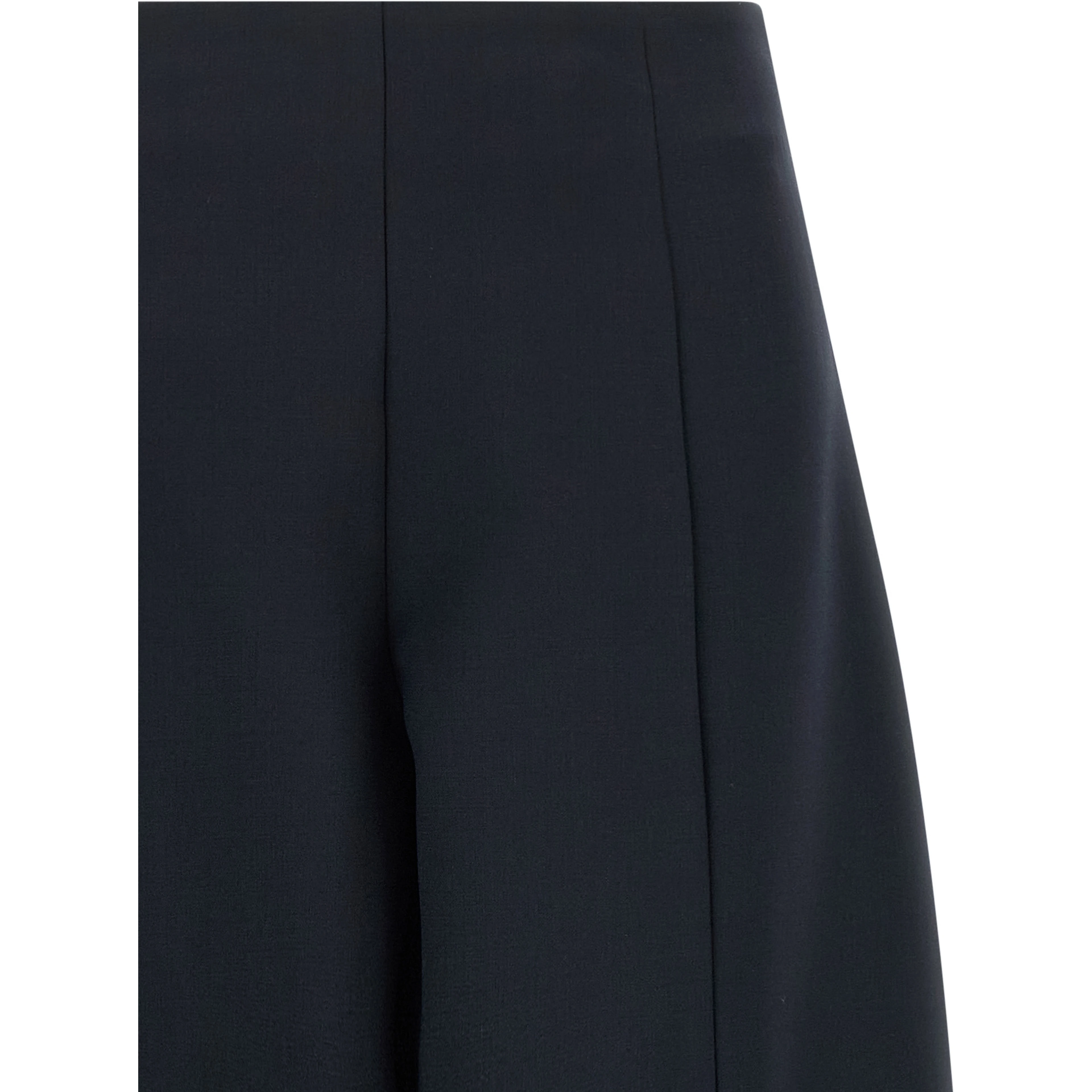 Blue Wool Casual Pants