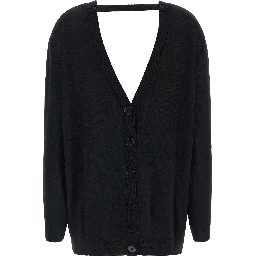 Black Wool Cardigan