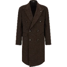 Brown Virgin Wool Coat