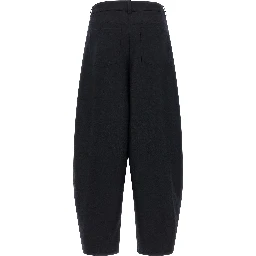 Black Wool Casual Pants