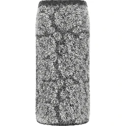 Gray Wool Midi Skirt