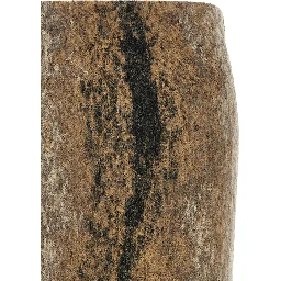 Brown Wool Midi Skirt
