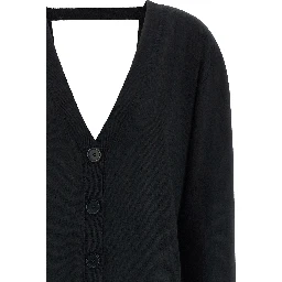 Black Wool Cardigan