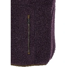 Purple Polyester Sleeveless Jacket