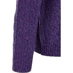 Purple Wool Cardigan