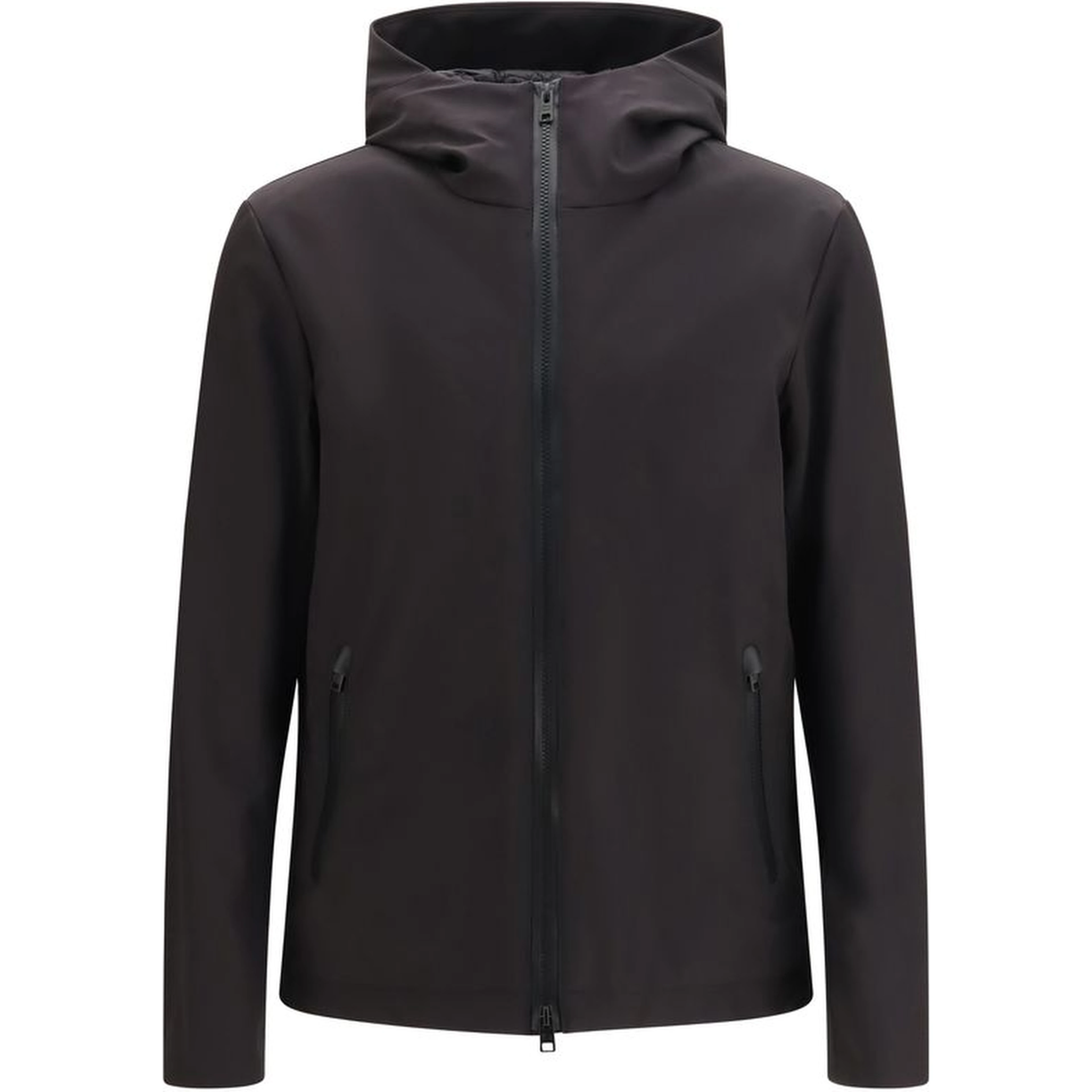 Black Polyester Shell Jacket