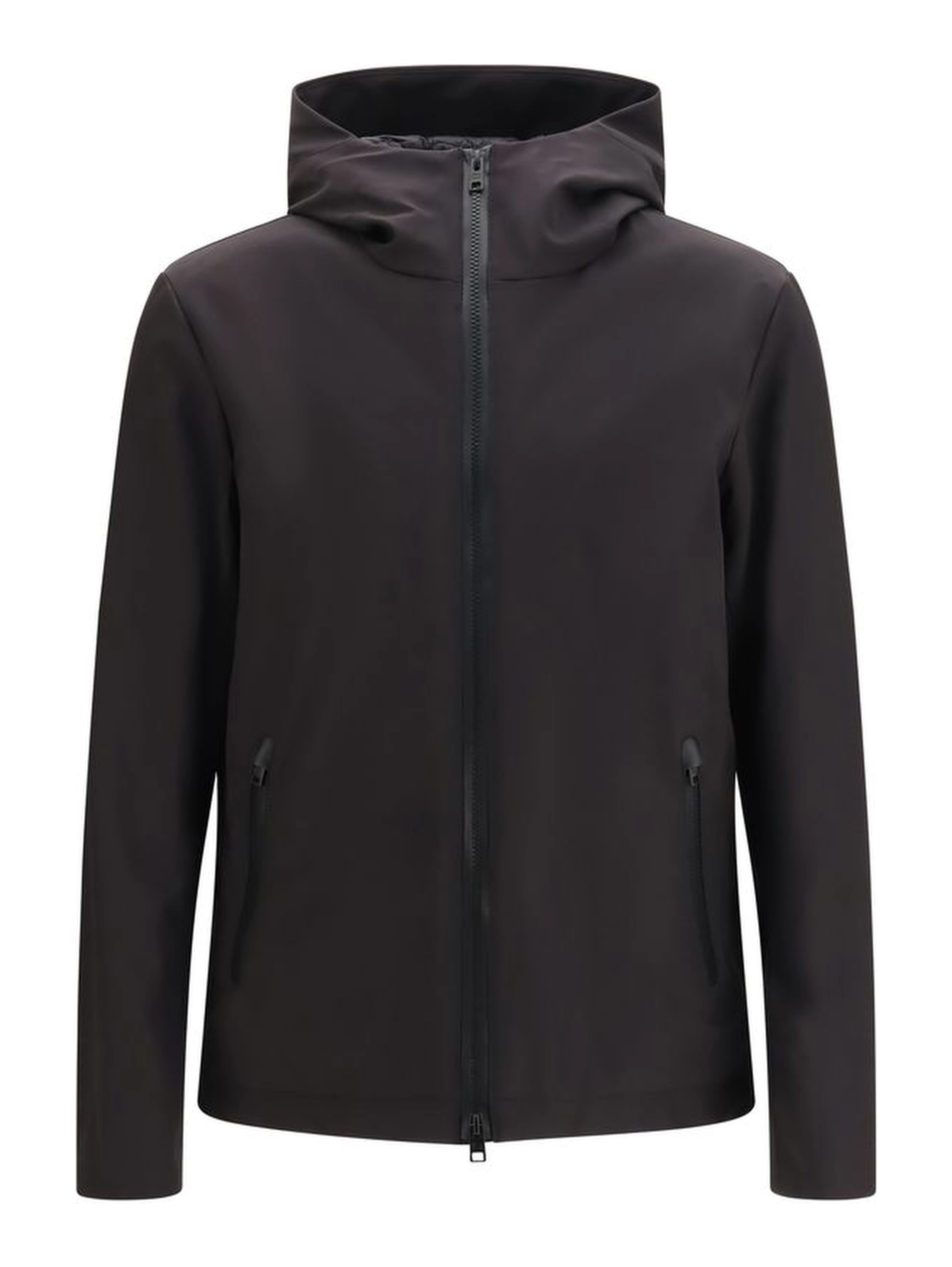 Black Polyester Shell Jacket