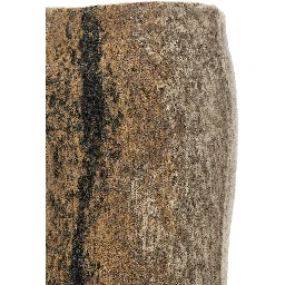 Brown Wool Midi Skirt