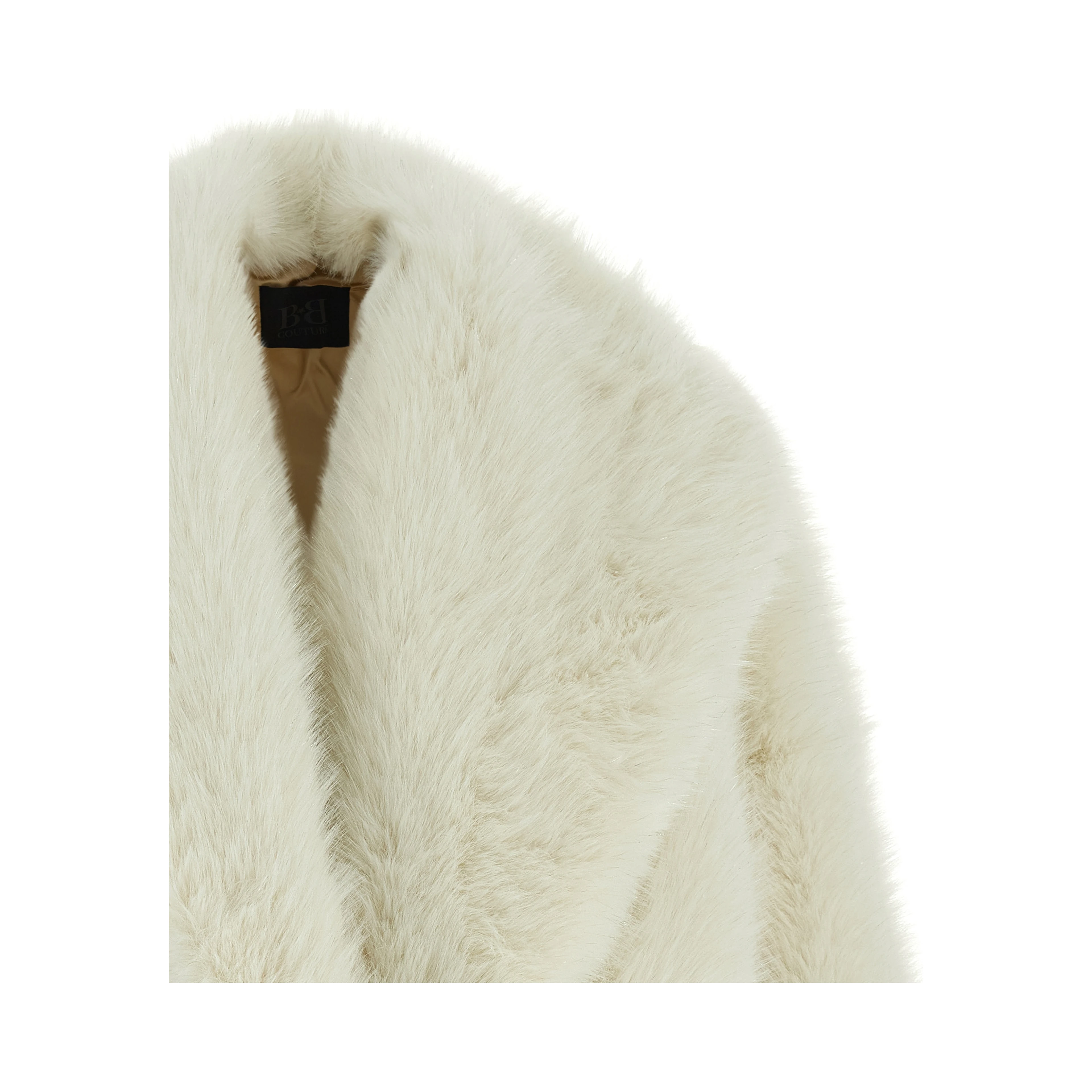White Polyester Biker Jacket