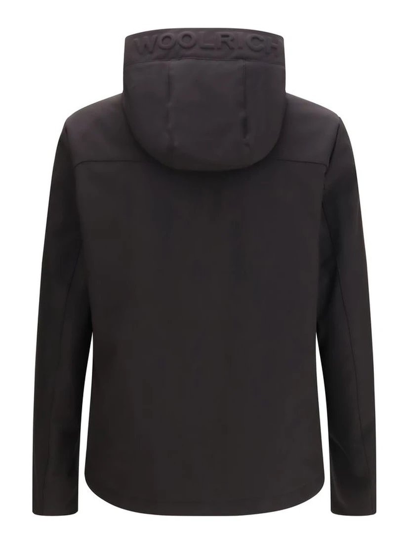 Black Polyester Shell Jacket
