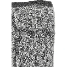Gray Wool Midi Skirt