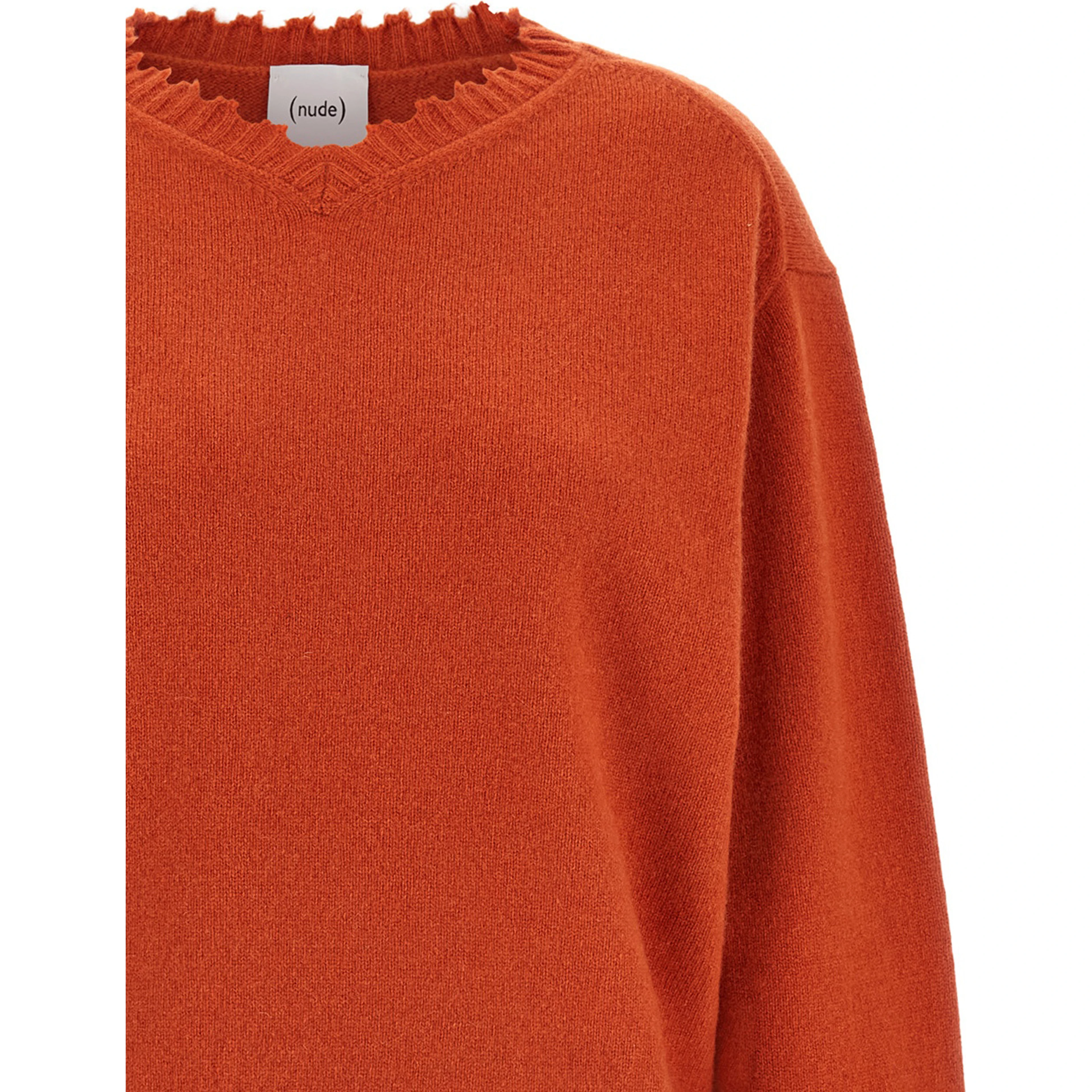 Orange Cashmere Cardigan