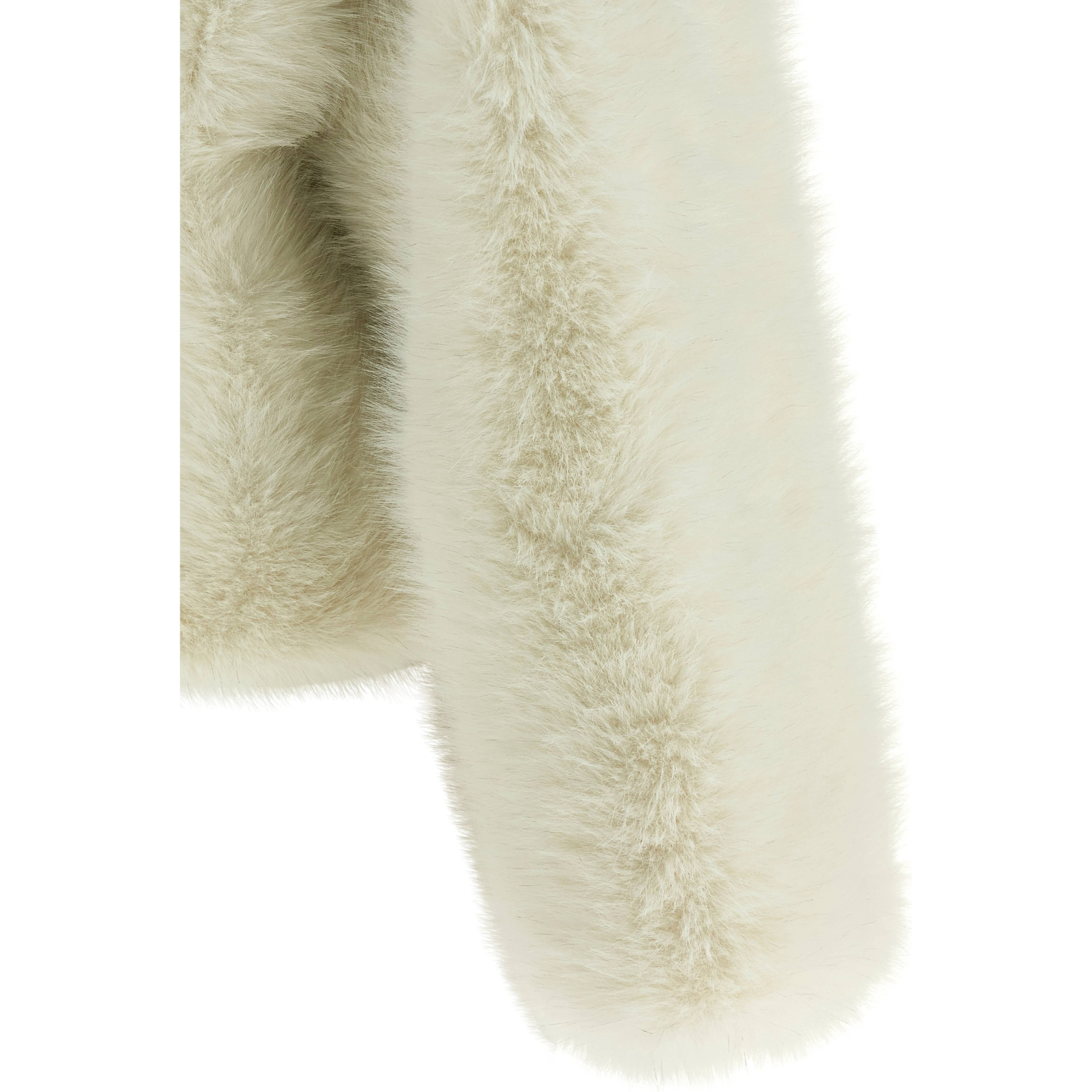 White Polyester Biker Jacket