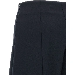 Blue Wool Casual Pants