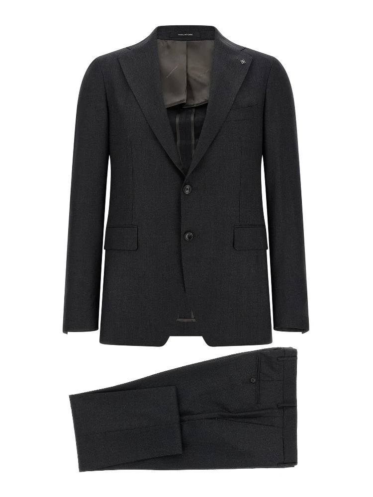 Gray Virgin Wool Two-Piece Suit