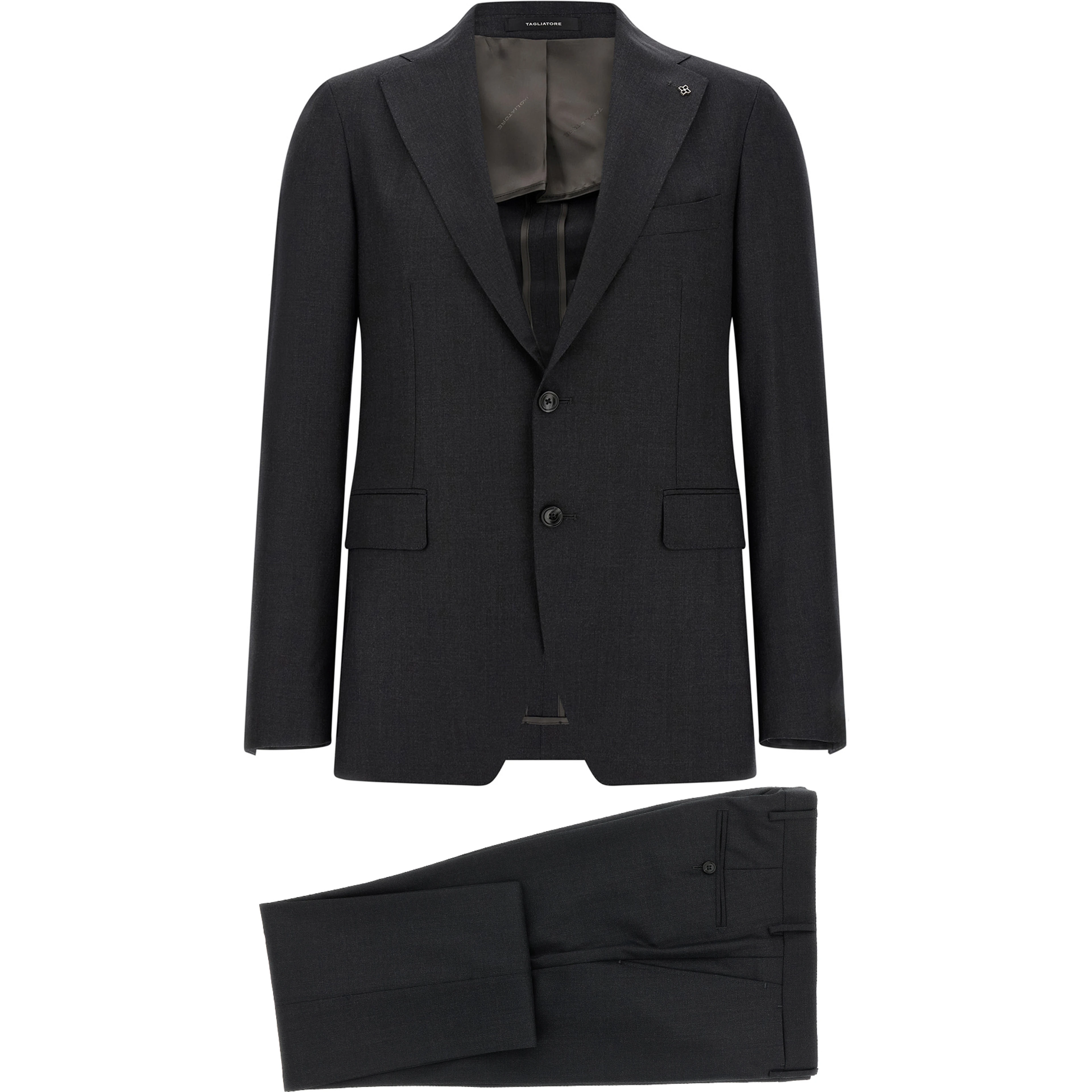 Gray Virgin Wool Two-Piece Suit