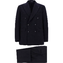 Blue Virgin Wool Two-Piece Suit