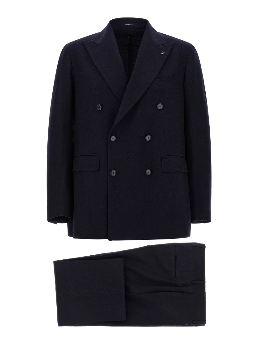 Blue Virgin Wool Two-Piece Suit