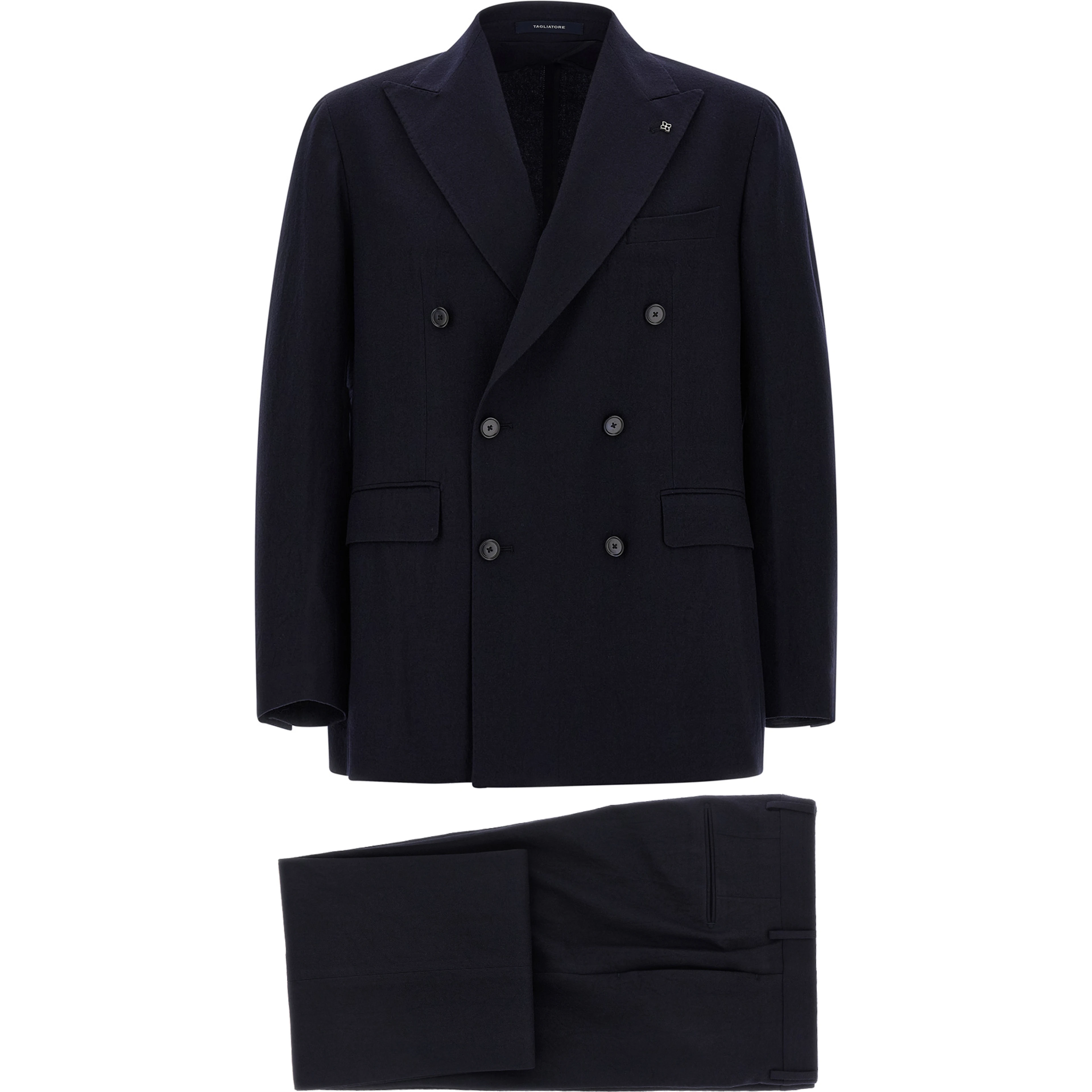 Blue Virgin Wool Two-Piece Suit