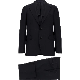 Blue Virgin Wool Two-Piece Suit