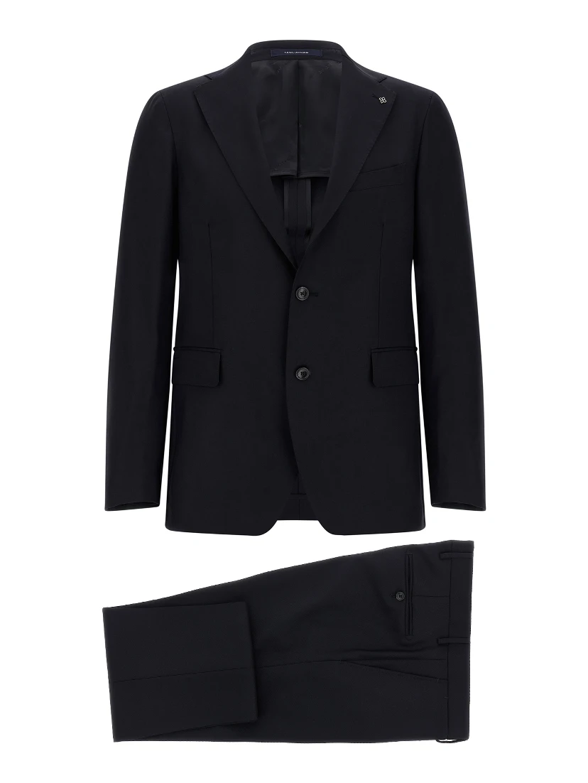 Blue Virgin Wool Two-Piece Suit