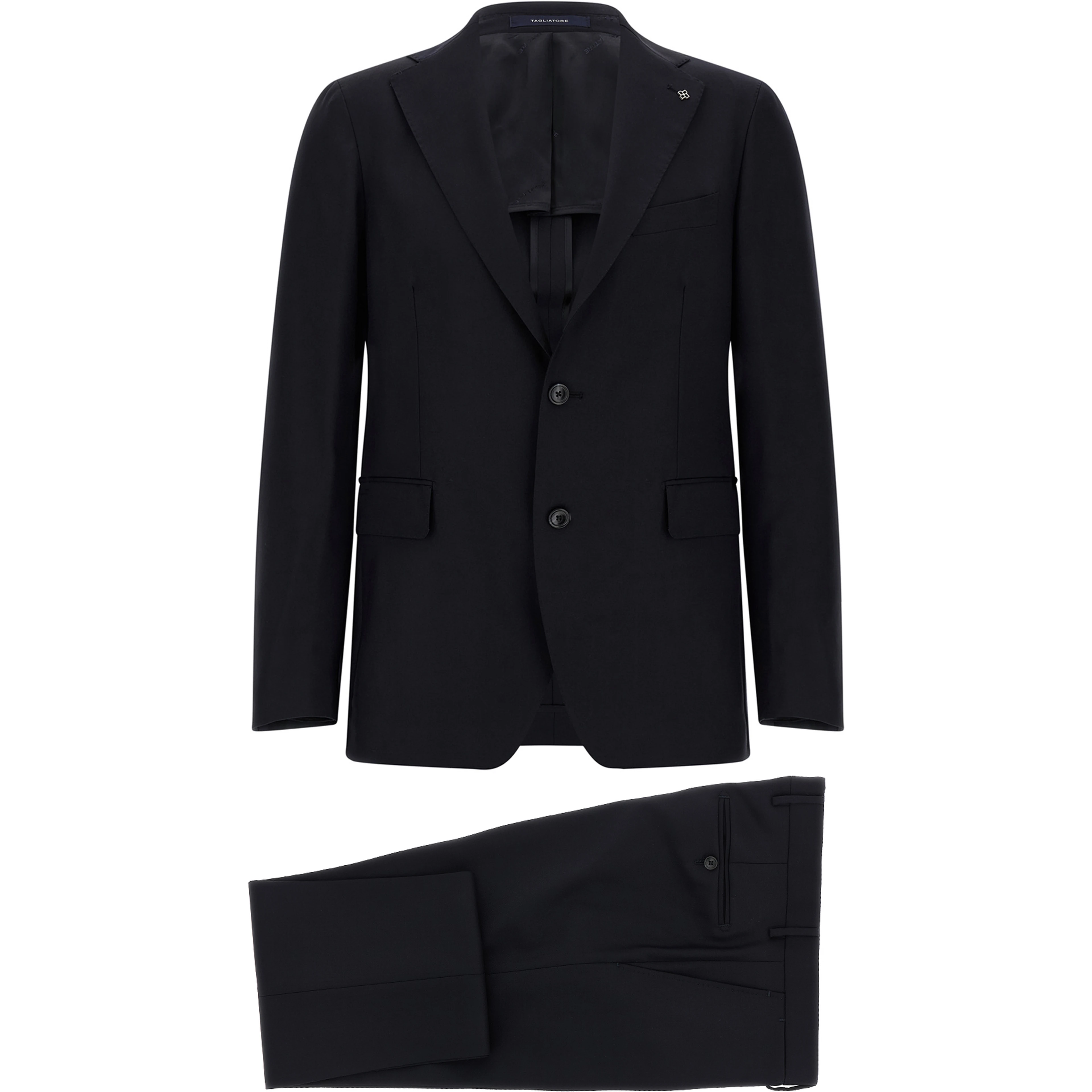 Blue Virgin Wool Two-Piece Suit