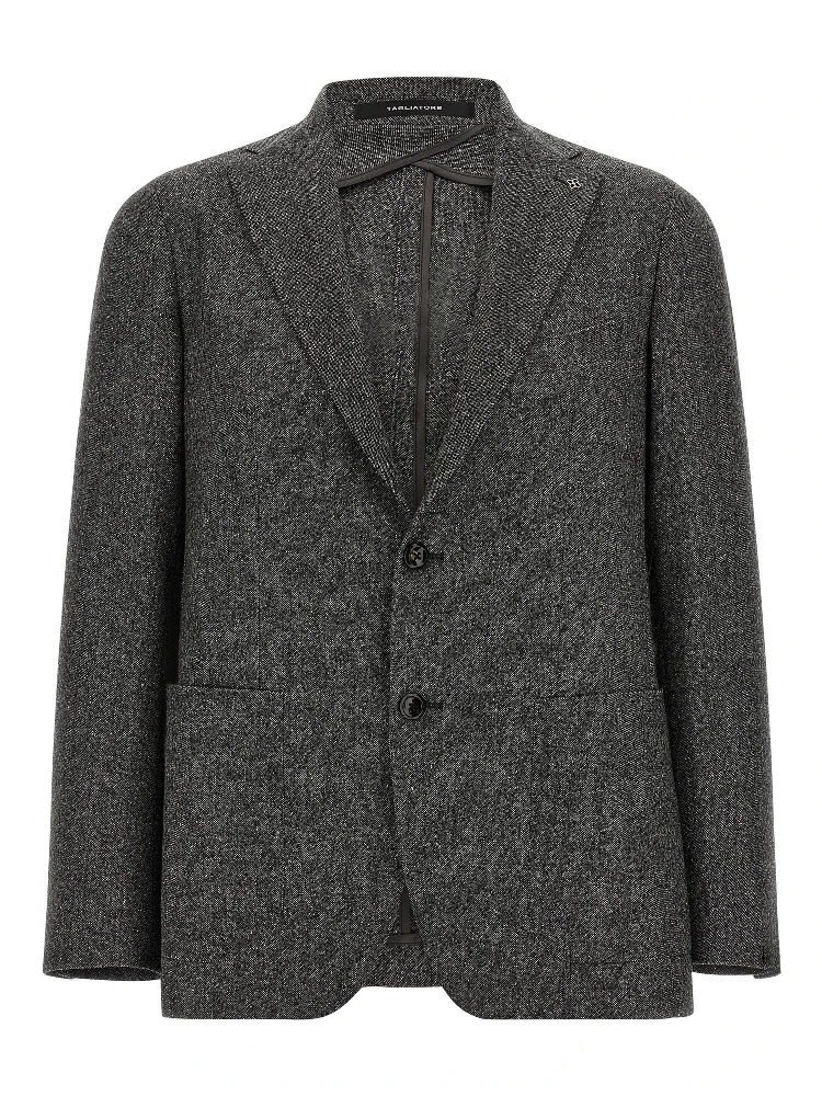 Gray Virgin Wool Blazer