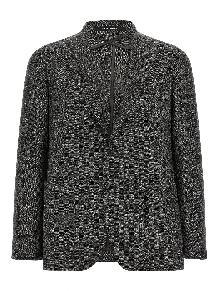 Gray Virgin Wool Blazer