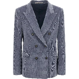 Blue Cotton Blazer