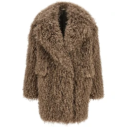 Gray Polyester Coat
