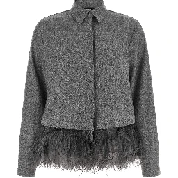 Gray Virgin Wool Blouse