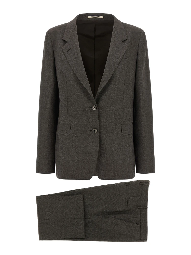Gray Virgin Wool Two-Piece Suit