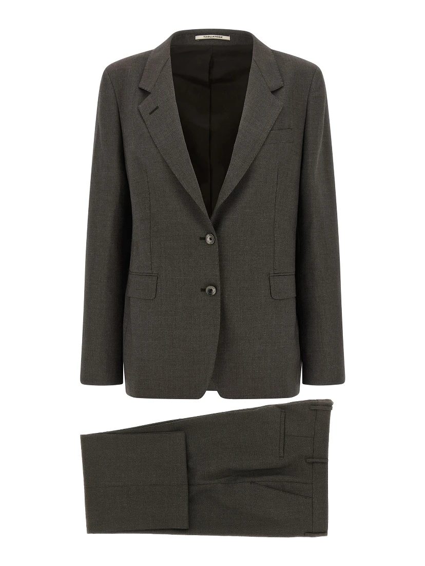 Gray Virgin Wool Two-Piece Suit