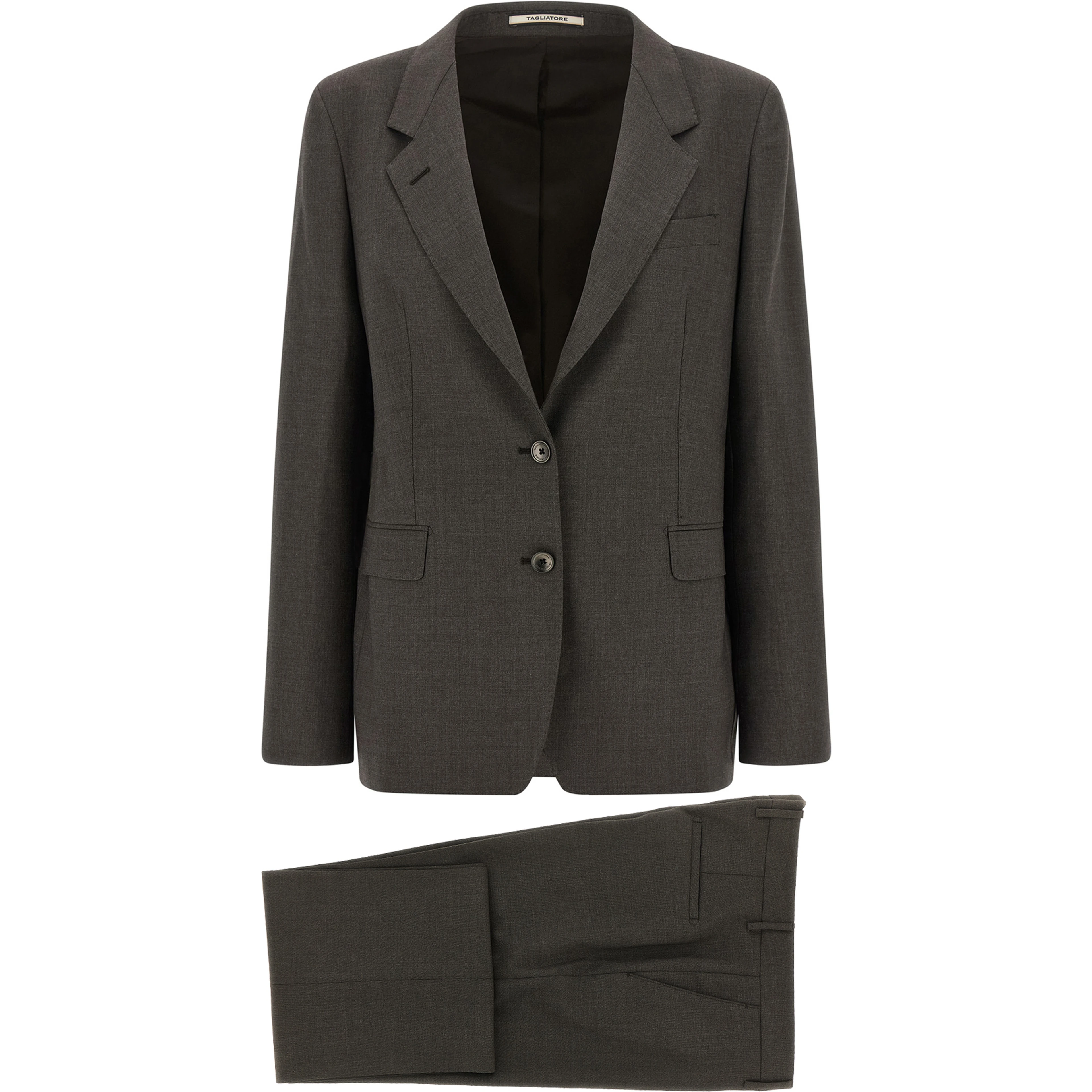 Gray Virgin Wool Two-Piece Suit