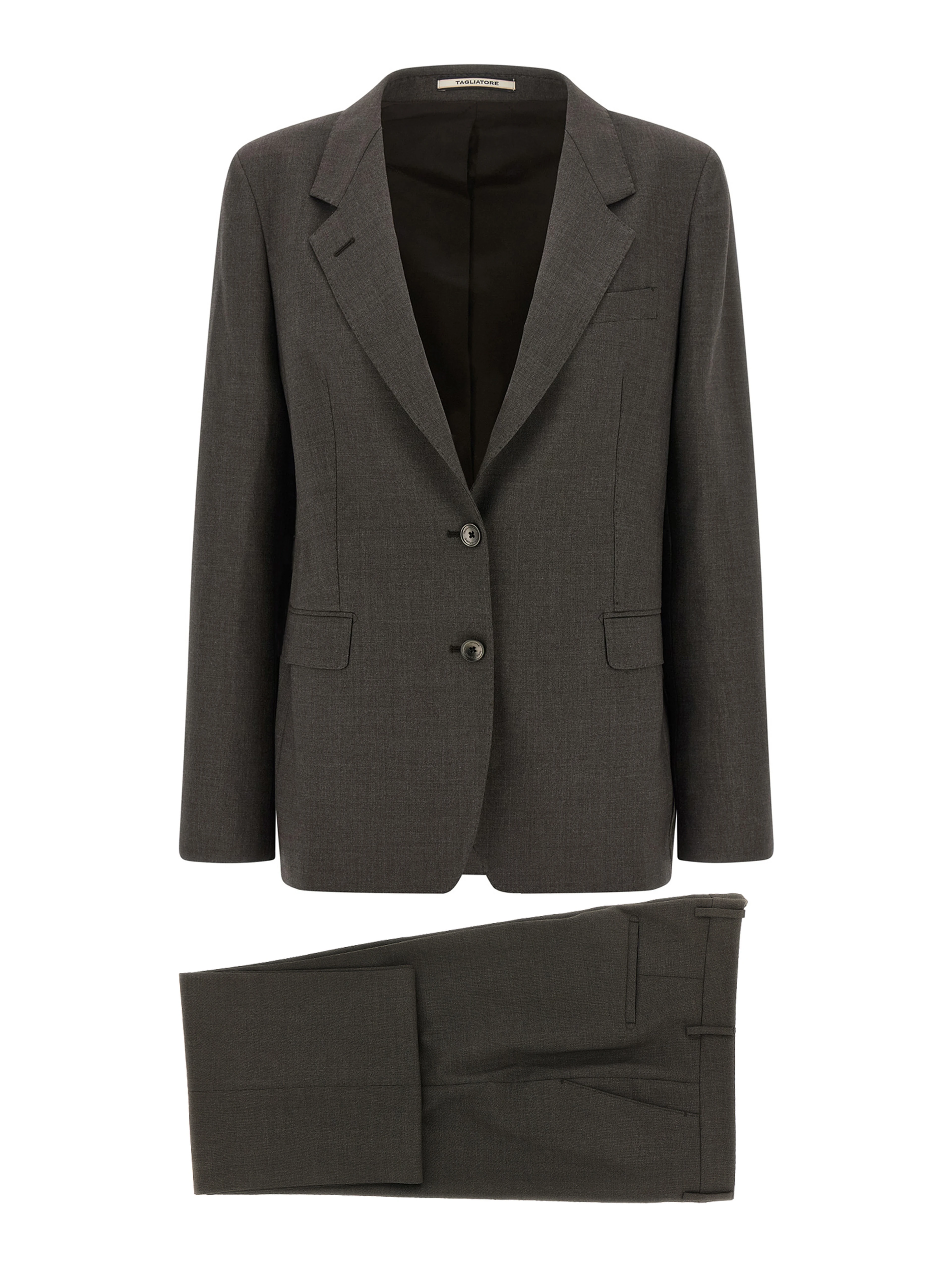 Gray Virgin Wool Two-Piece Suit