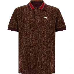 Brown Polyester Polo Shirt
