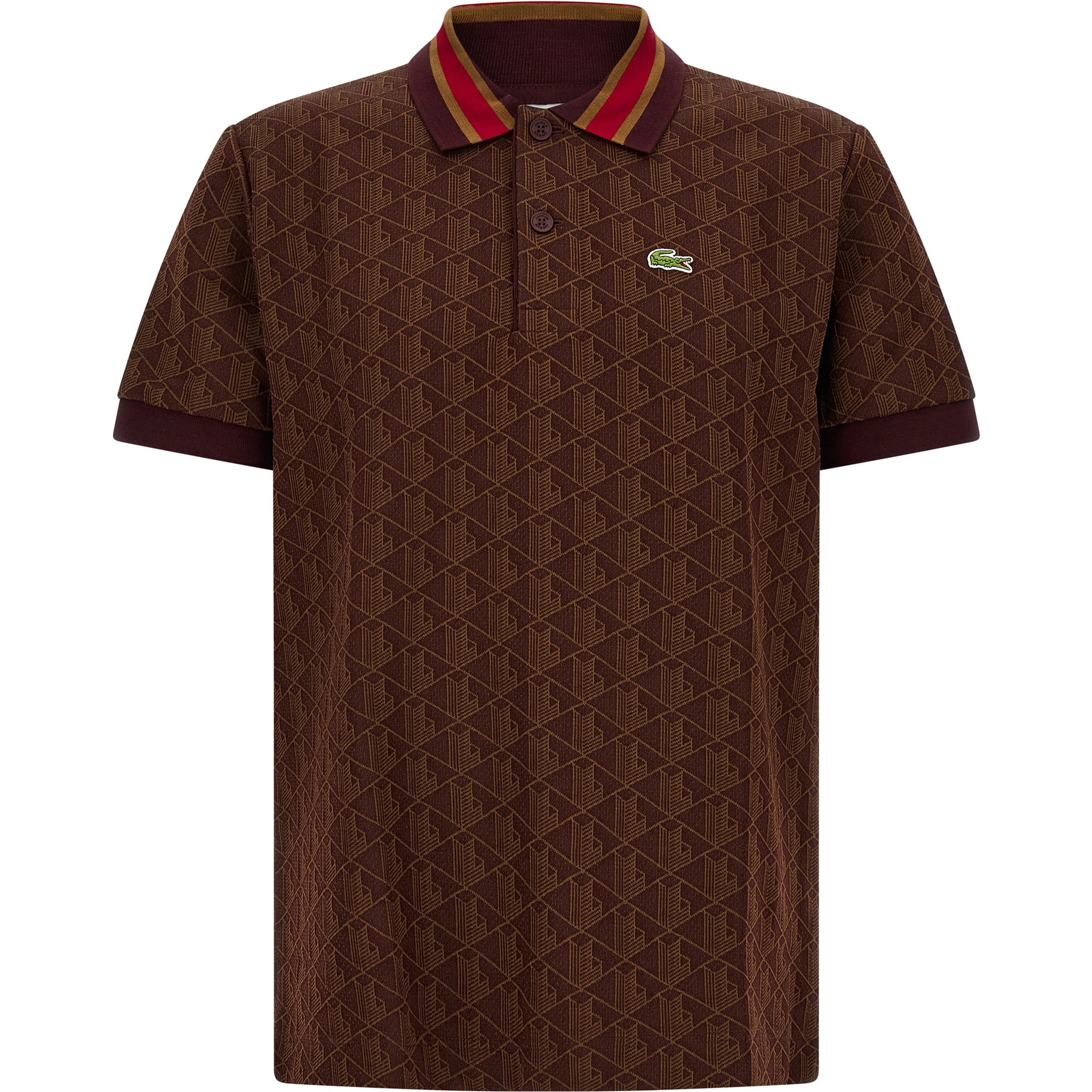 Brown Polyester Polo Shirt