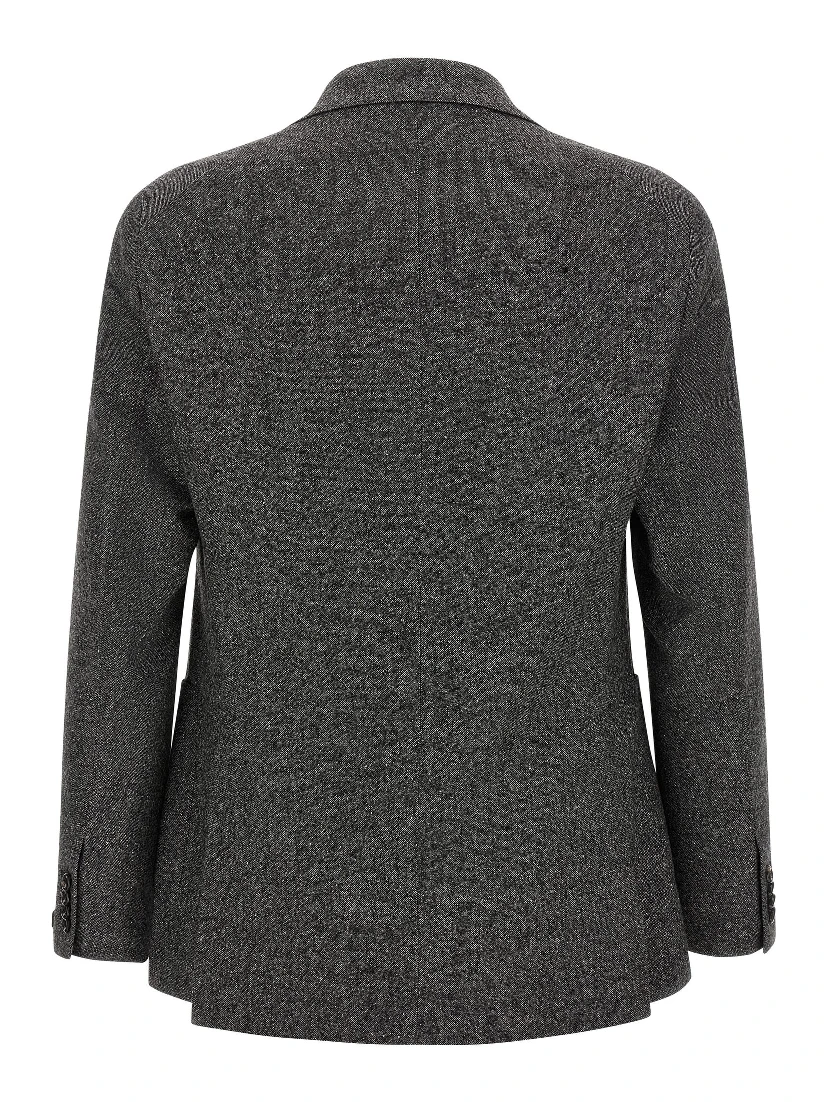 Gray Virgin Wool Blazer