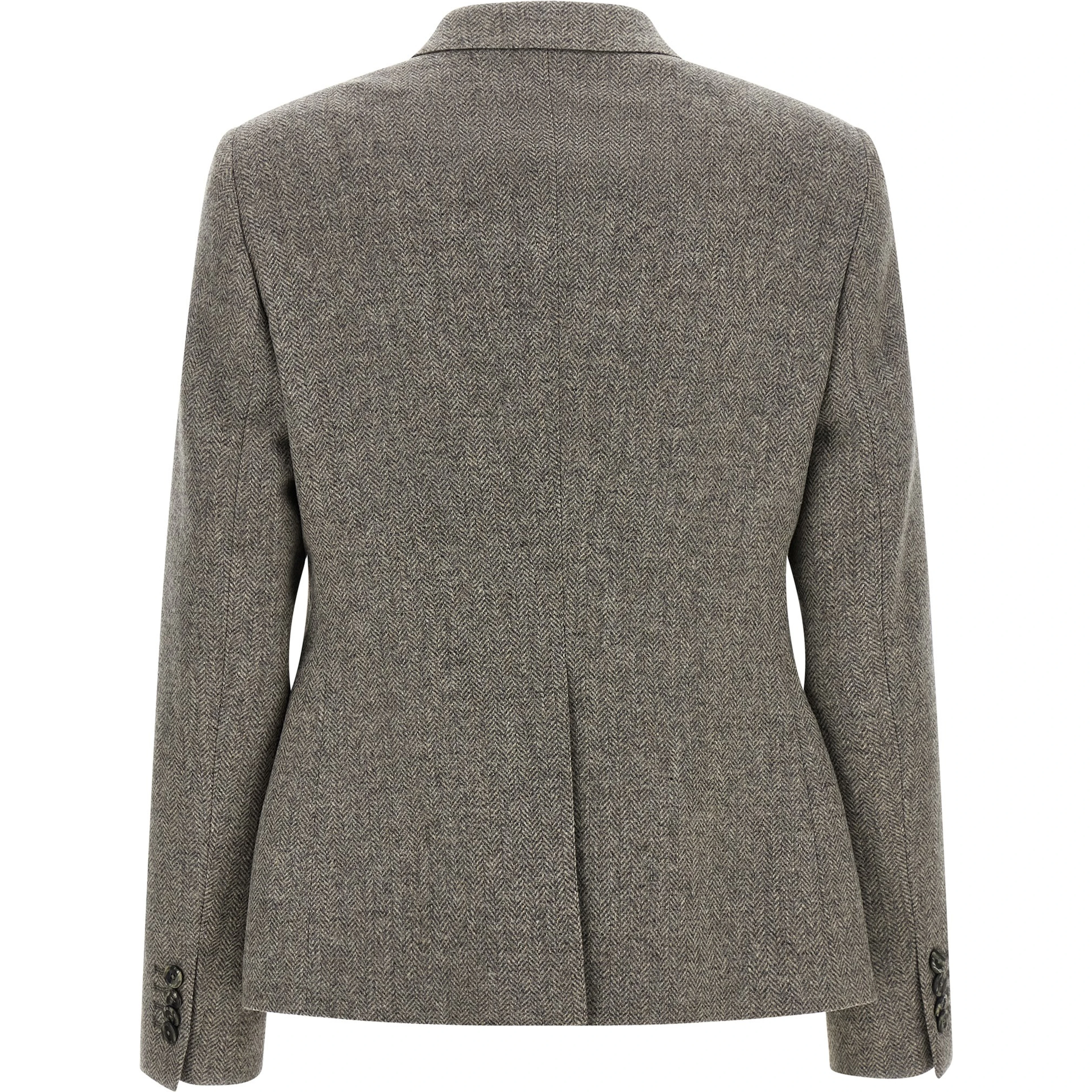 Gray Virgin Wool Blazer