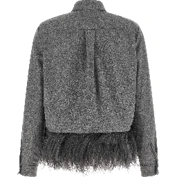 Gray Virgin Wool Blouse