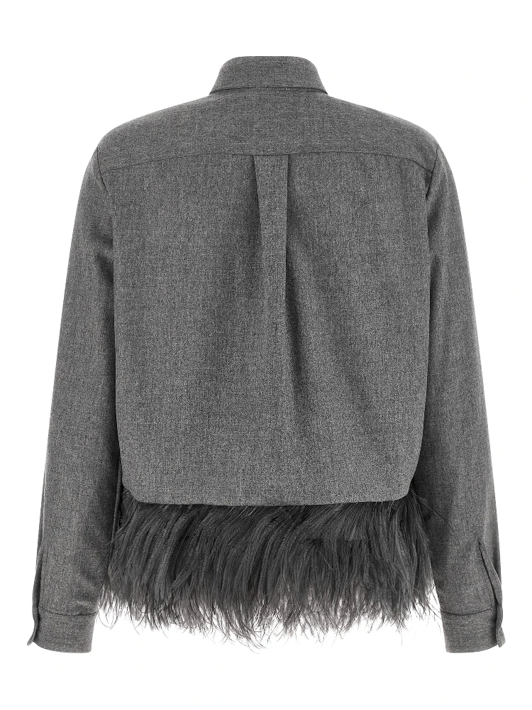 Gray Virgin Wool Blouse alternative