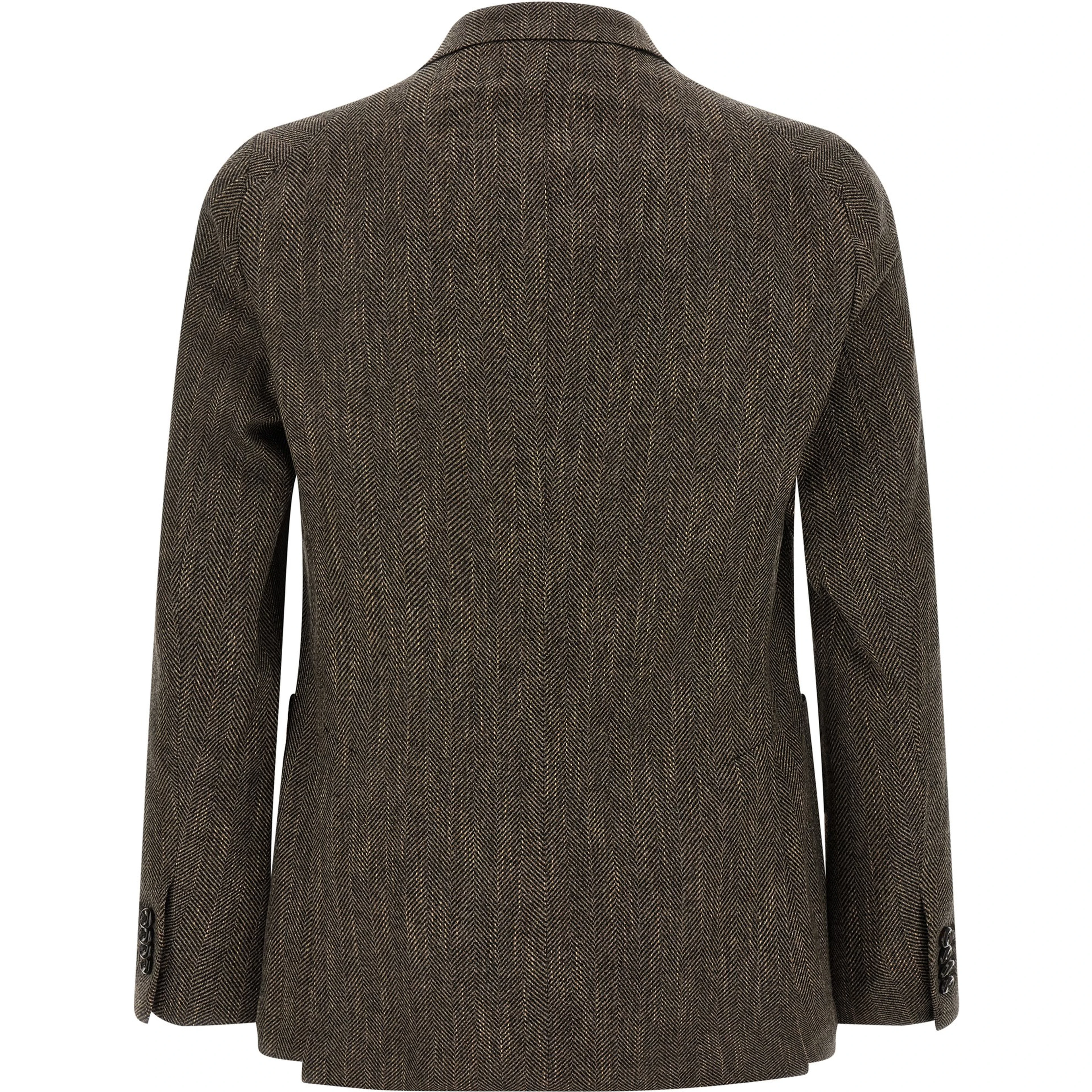 Brown Virgin Wool Blazer