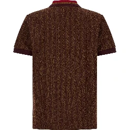 Brown Polyester Polo Shirt