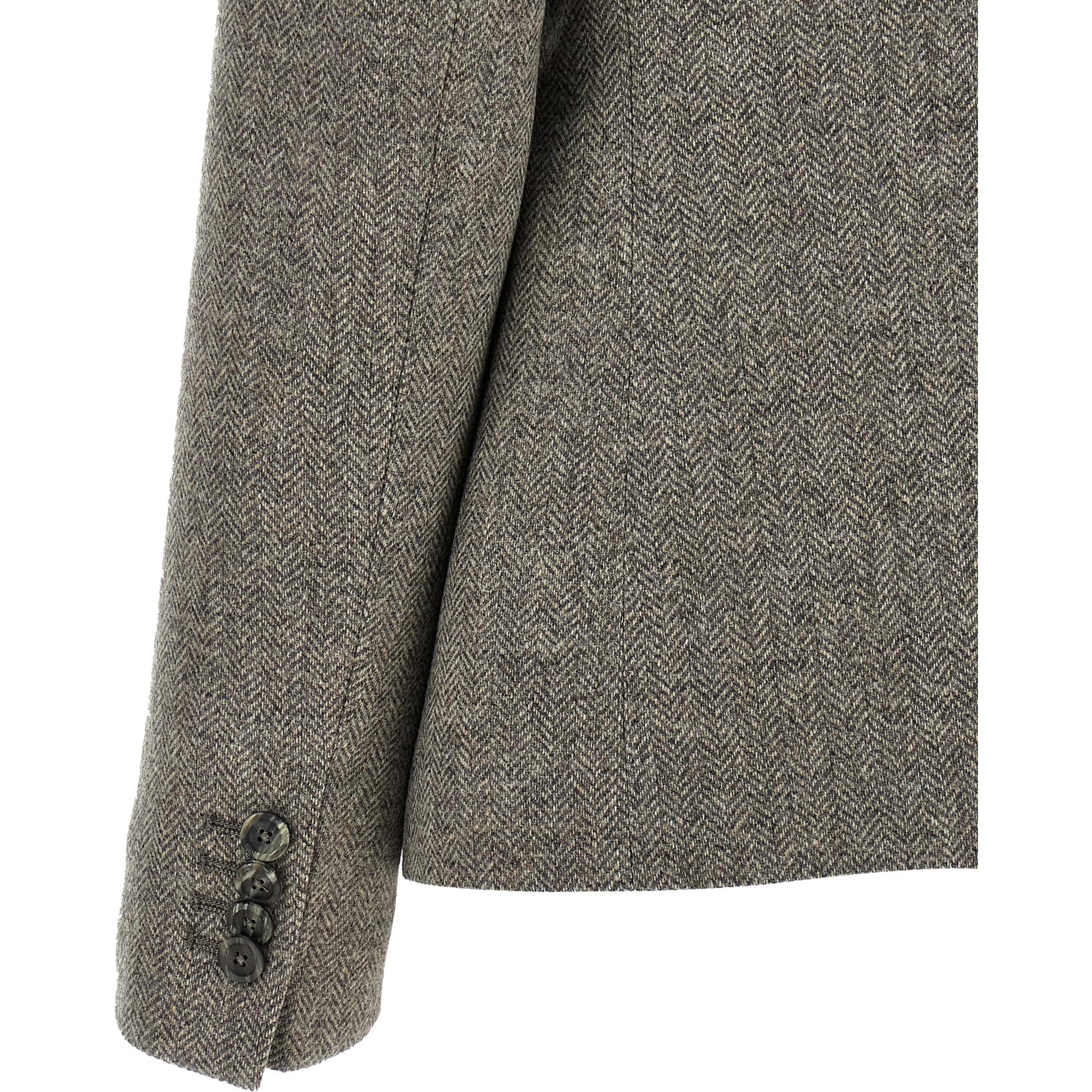 Gray Virgin Wool Blazer