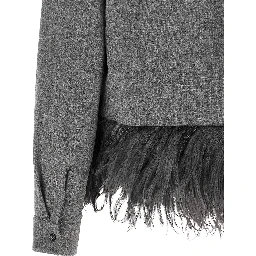 Gray Virgin Wool Blouse