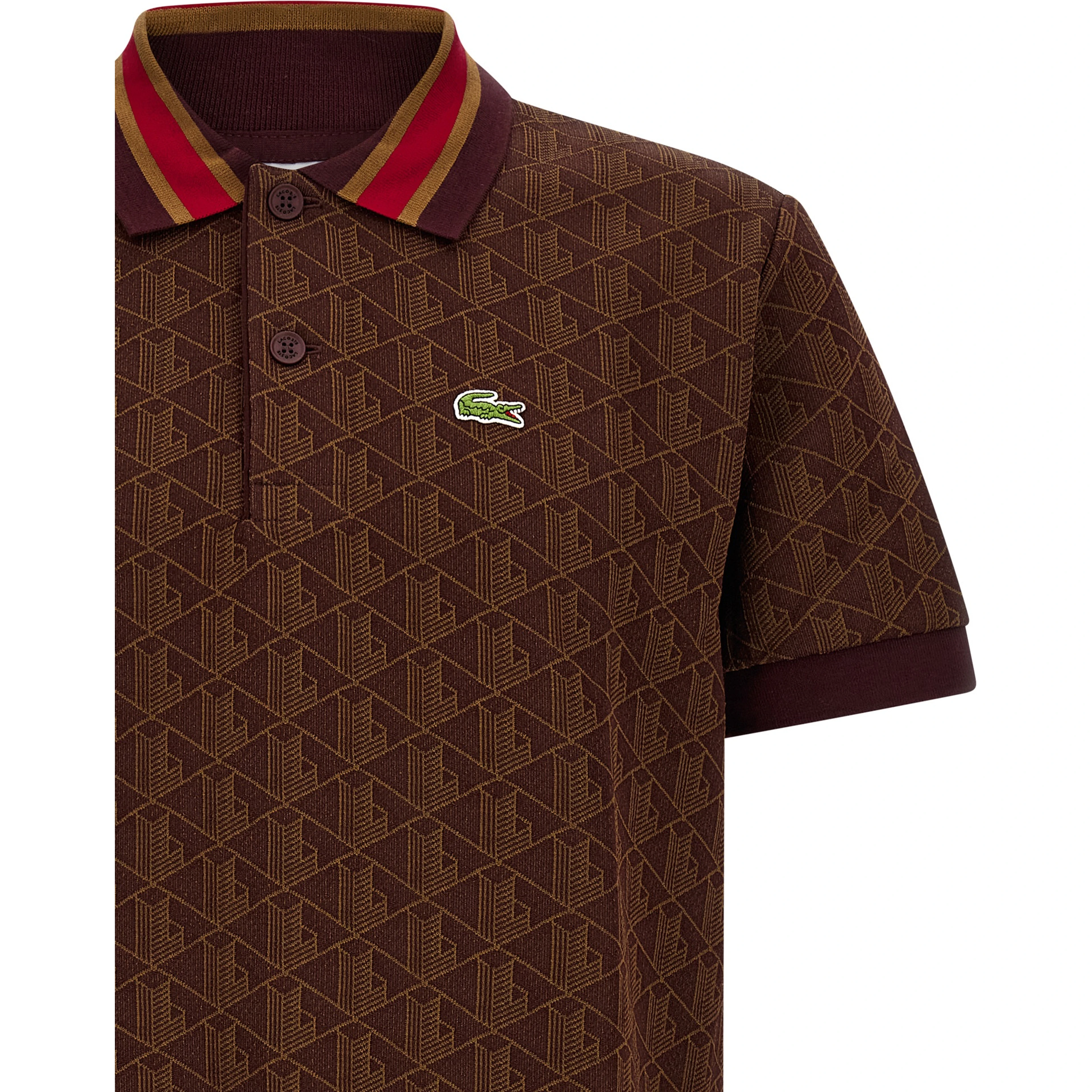 Brown Polyester Polo Shirt