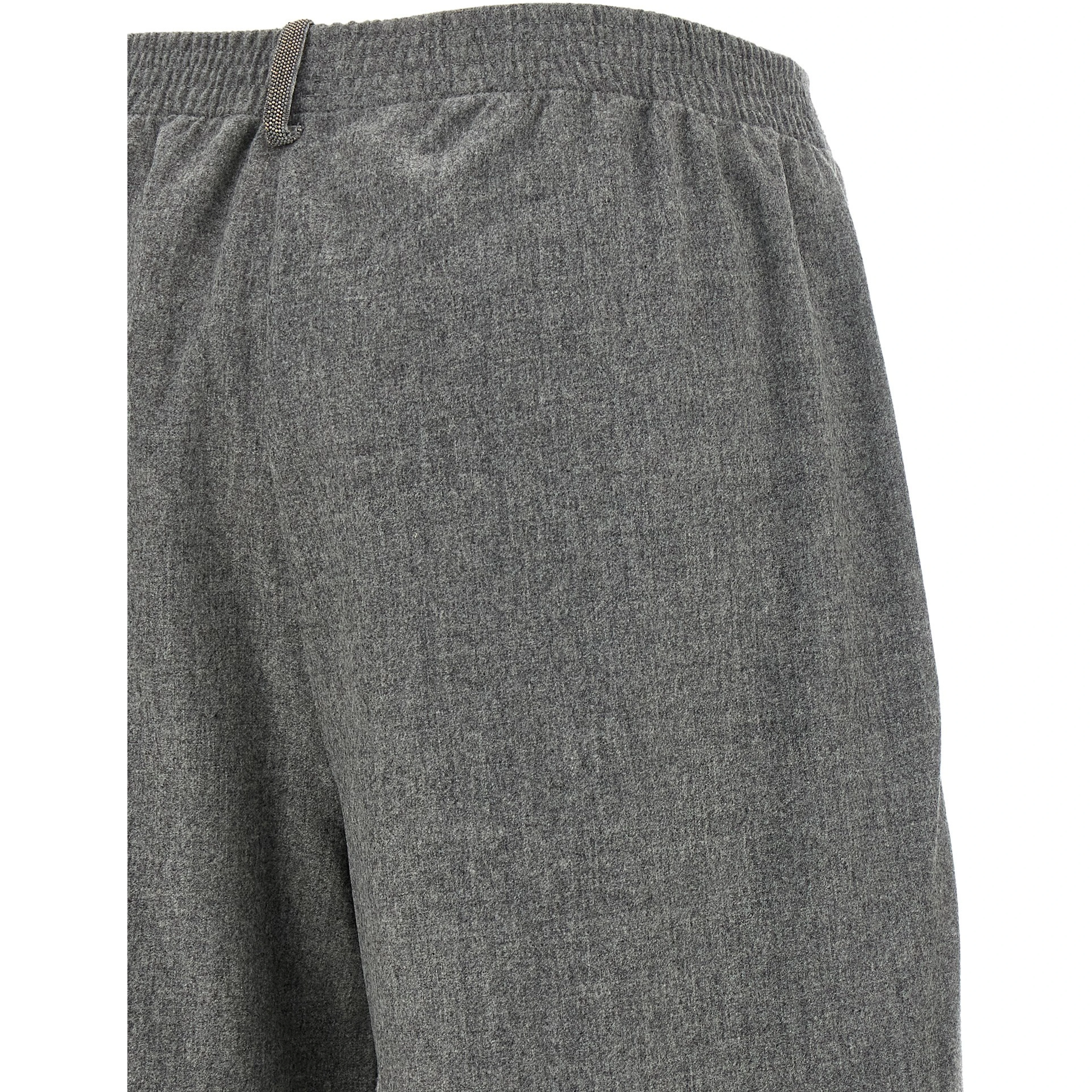 Gray Virgin Wool Cargo Pants