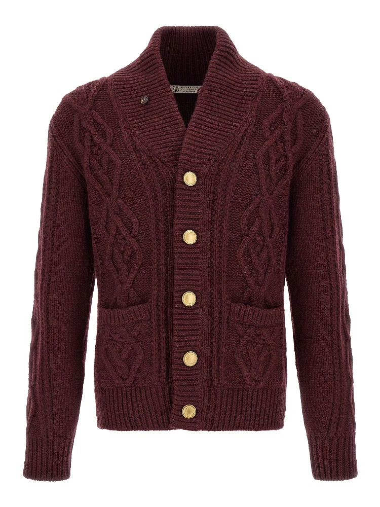 Bordeaux Cashmere Cardigan