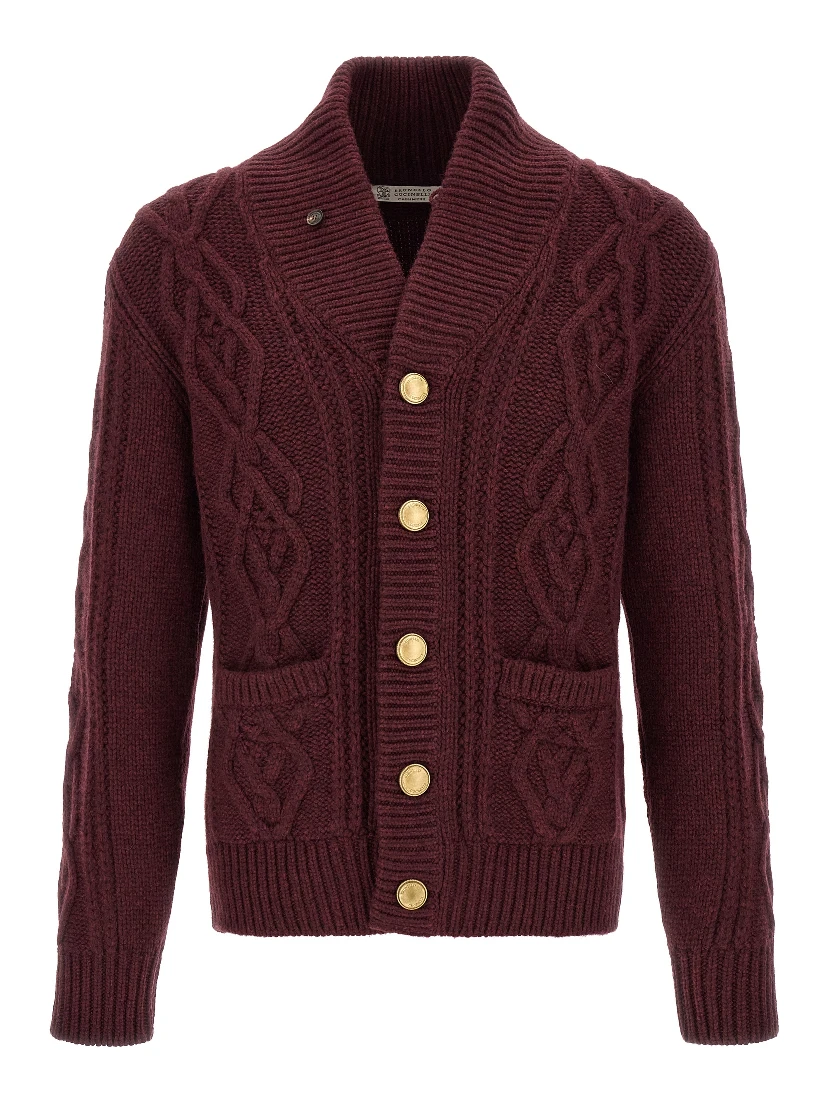 Bordeaux Cashmere Cardigan